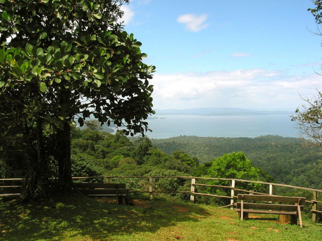 Uitzicht op het Brokopondo stuwmeer